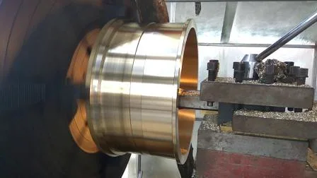 Buje de fundición centrífugo de aleación de bronce / latón / cobre personalizado con ranura de aceite en China